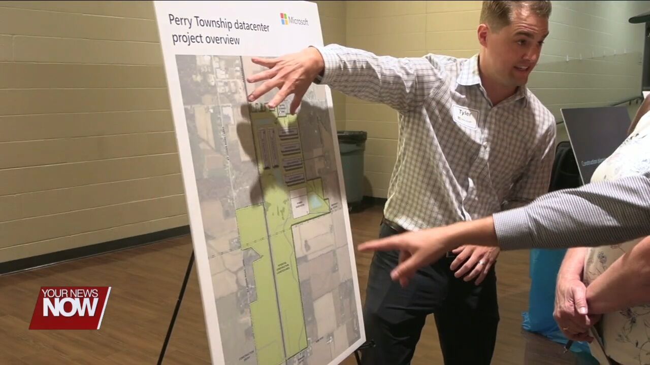 Microsoft employees talk one-on-one with Perry Township residents about potential data center